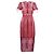 Midi-Kleid aus Spitze von Self Portrait Rot