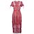 Midi-Kleid aus Spitze von Self Portrait Rot - Ansicht 3