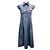 Vestido midi de algodón elástico azul pizarra Mr & Mrs Italy