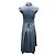 Vestido midi de algodón elástico azul pizarra Mr & Mrs Italy - vista 3