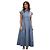 Vestido midi de algodón elástico azul pizarra Mr & Mrs Italy - vista 7