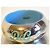 Bracciale alto rigido DOLCE & GABBANA argento e turchese con logo - vista 10