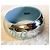 Bracciale alto rigido DOLCE & GABBANA argento e turchese con logo - vista 2