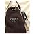 Borsa a spalla in tela e pelle marrone Prada - vista 3