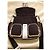 Borsa a spalla in tela e pelle marrone Prada - vista 9