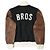 Autre Marque Giacca da stadio Mr.DEADWAX BROTHERS 01 in lana e pelle di agnello Blu - vista 2