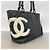 Chanel Cambon Lammleder Tote Bag Schwarz Weiß - Ansicht 2