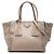Borsa Prada in vitello glacé beige con tasche gemelle borchiate