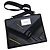 Autre Marque Clutch in pelle e nylon nera Braun Büffel con accenti gialli Nero