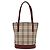 Burberry Nova Check Tote aus Canvas und Leder Beige