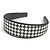 Fascia per capelli con logo Houndstooth Christian Dior Nero Bianco
