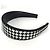 Fascia per capelli con logo Houndstooth Christian Dior Nero Bianco - vista 3
