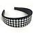 Fascia per capelli con logo Houndstooth Christian Dior Nero Bianco - vista 7