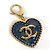 Portachiavi Chanel Cuore CC Coco Mark Blu - vista 2
