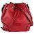 Borsa a spalla in pelle rossa Gucci Rosso