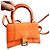 Borsa mini Hourglass con manico superiore di Balenciaga Arancione