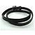 Bracciale in pelle verniciata nera GUCCI con charm Nero - vista 2