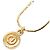 Christian Dior Collana Logo CD Dior D'oro Metallico