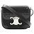 Céline Borsa a spalla 2 in 1 in pelle con paillettes Mini Triomphe di Celine Nero