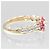Autre Marque Anello Fiore Au750 Pt900 D'oro - vista 7