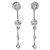 Autre Marque Orecchini in diamante in platino Pt900 Design Catch Argento
