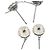Autre Marque Orecchini in diamante in platino Pt900 Design Catch Argento - vista 4