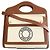 Borsa Burberry in tela e pelle di vitello, borsa 2 in 1 Marrone