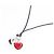 Autre Marque Choker Doppio Cuore Baccarat in Argento 925 Rosso - vista 3