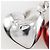 Autre Marque Choker Doppio Cuore Baccarat in Argento 925 Rosso - vista 7