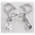 Orecchini logo CD Dior Argento  - vista 4