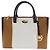 Borsa Tote in Pelle Michael Kors Marrone Nero Bianco
