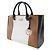 Borsa Tote in Pelle Michael Kors Marrone Nero Bianco - vista 2