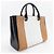 Borsa Tote in Pelle Michael Kors Marrone Nero Bianco - vista 3