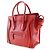 Céline Borsa a mano in pelle Celine Luggage Micro Shopper Rosso - vista 2