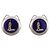 Autre Marque Gemelli in metallo con logo Trussardi Argento