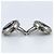 Autre Marque Gemelli in metallo con logo Trussardi Argento - vista 3