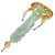 Autre Marque Spilla Nobuko Ishikawa Au750 Giada Spilla Pt900 D'oro - vista 2