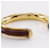 Bracelet en cuir vintage Hermès Bronze  - vue 3