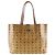 MCM Visetos PVC-beschichtete Canvas-Tote-Tasche Braun Bronze
