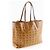 MCM Visetos PVC-beschichtete Canvas-Tote-Tasche Braun Bronze - Ansicht 3