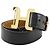 Cinturón H de piel de ternera de Hermès Negro