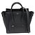 Céline Bolso Celine Luggage Nano de piel de ternera texturizada 2 en 1 Negro