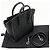 Céline Bolso Celine Luggage Nano de piel de ternera texturizada 2 en 1 Negro - vista 3