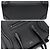 Céline Bolso Celine Luggage Nano de piel de ternera texturizada 2 en 1 Negro - vista 5