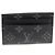 Estuche doble para tarjetas Monogram Eclipse Louis Vuitton M62170 Negro Gris