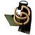 Cinturón Gucci Marmont de cuero negro con hebilla GG dorada Dorado