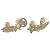 Orecchini a clip in piume a forma di stella con il logo Coco di Chanel D'oro
