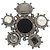 Spilla in metallo Chanel Coco Mark 05A Nero Argento