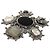 Spilla in metallo Chanel Coco Mark 05A Nero Argento - vista 3
