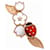 Van Cleef & Arpels Lucky Spring Clip Brooch Pink Red Golden  - view 1